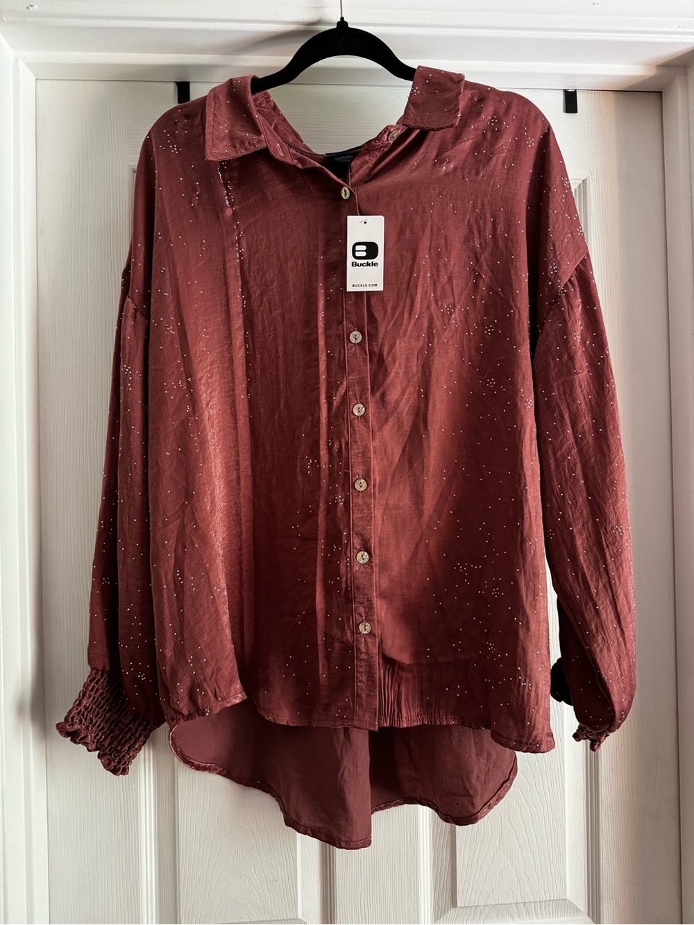 Buckle Women's Rust Speckled Button-Down Shirt